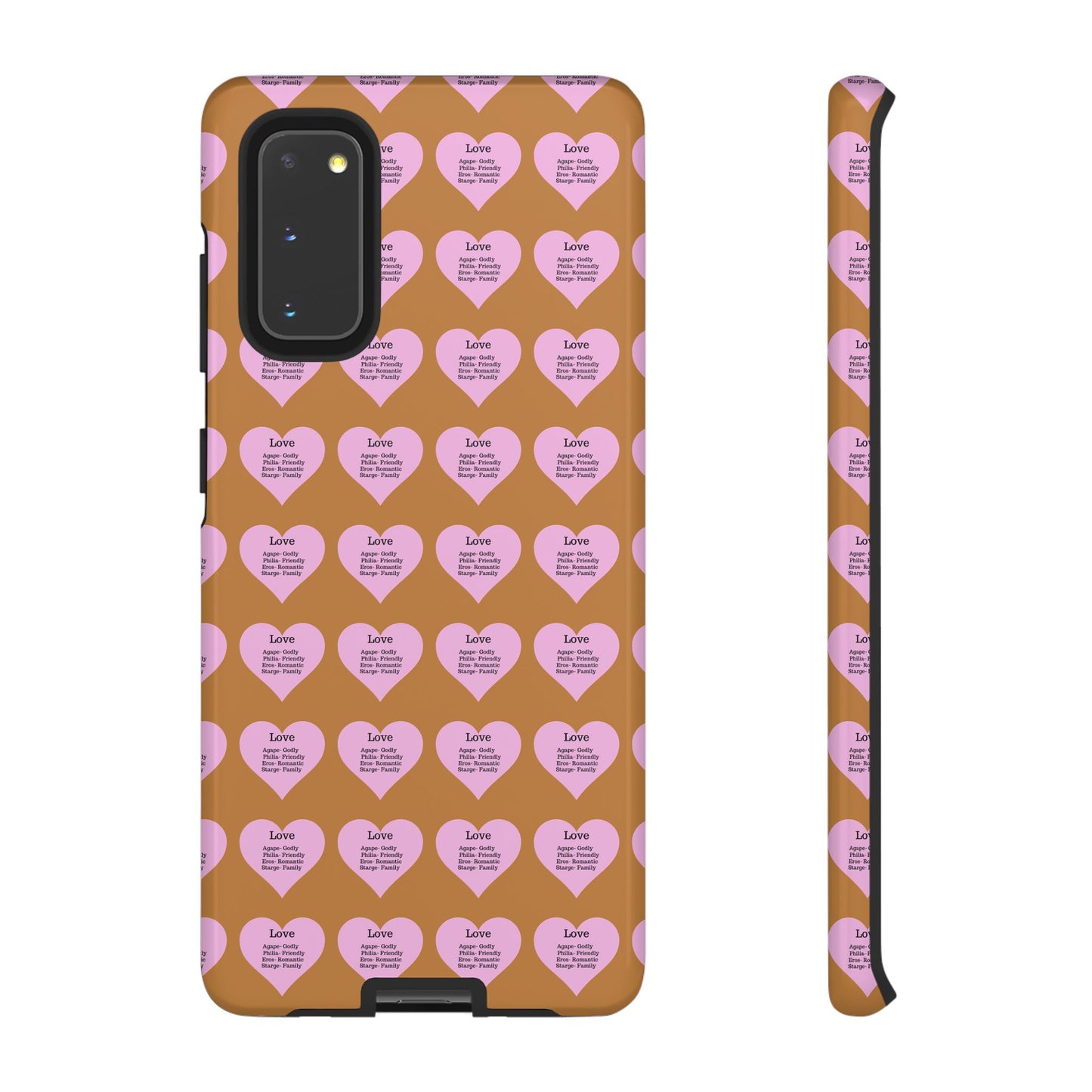 Hearts-A-Flutter Phone Case (Samsung)(Light brown)