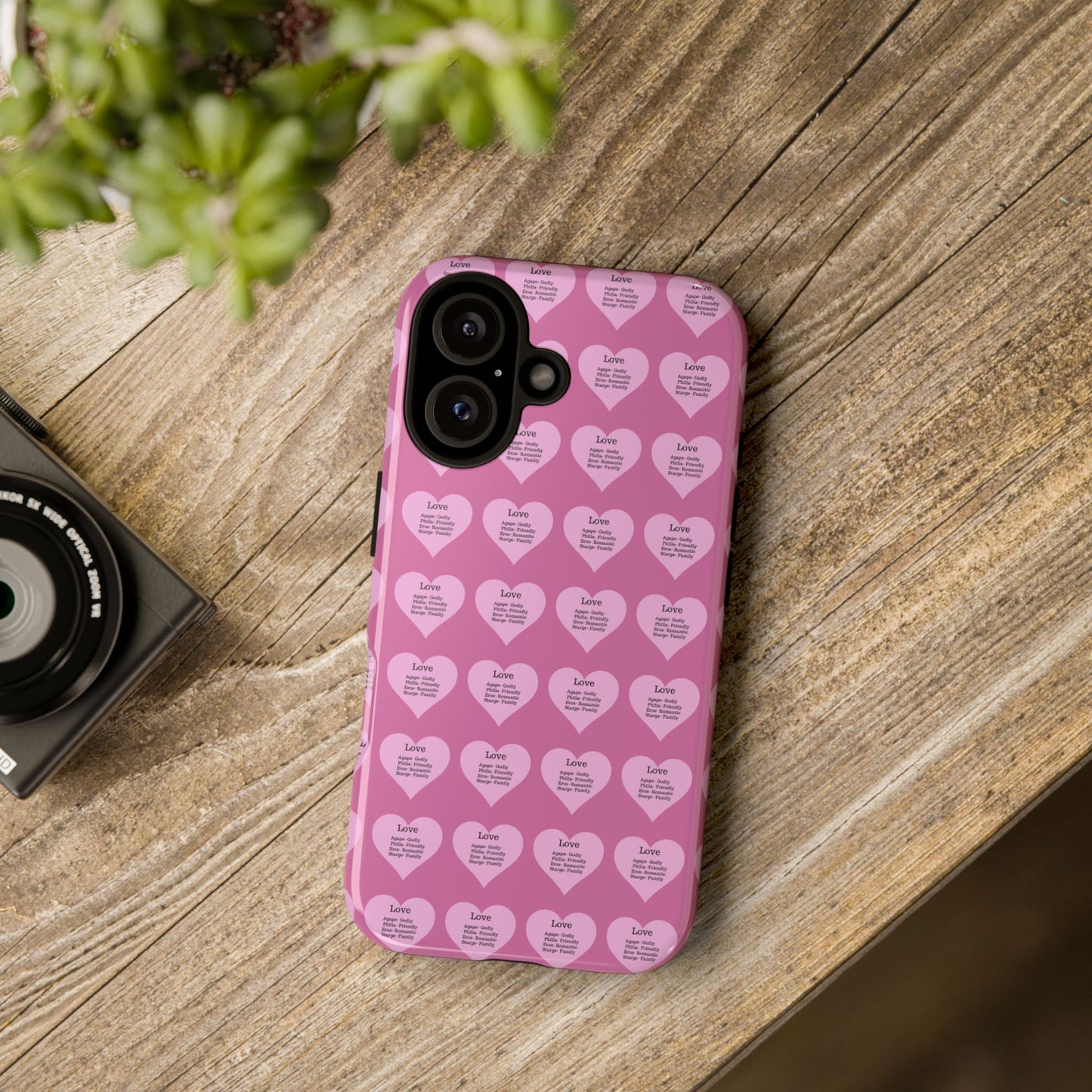 Hearts-A-Flutter Phone Case (iPhone, Google Pixel)(Light pink)