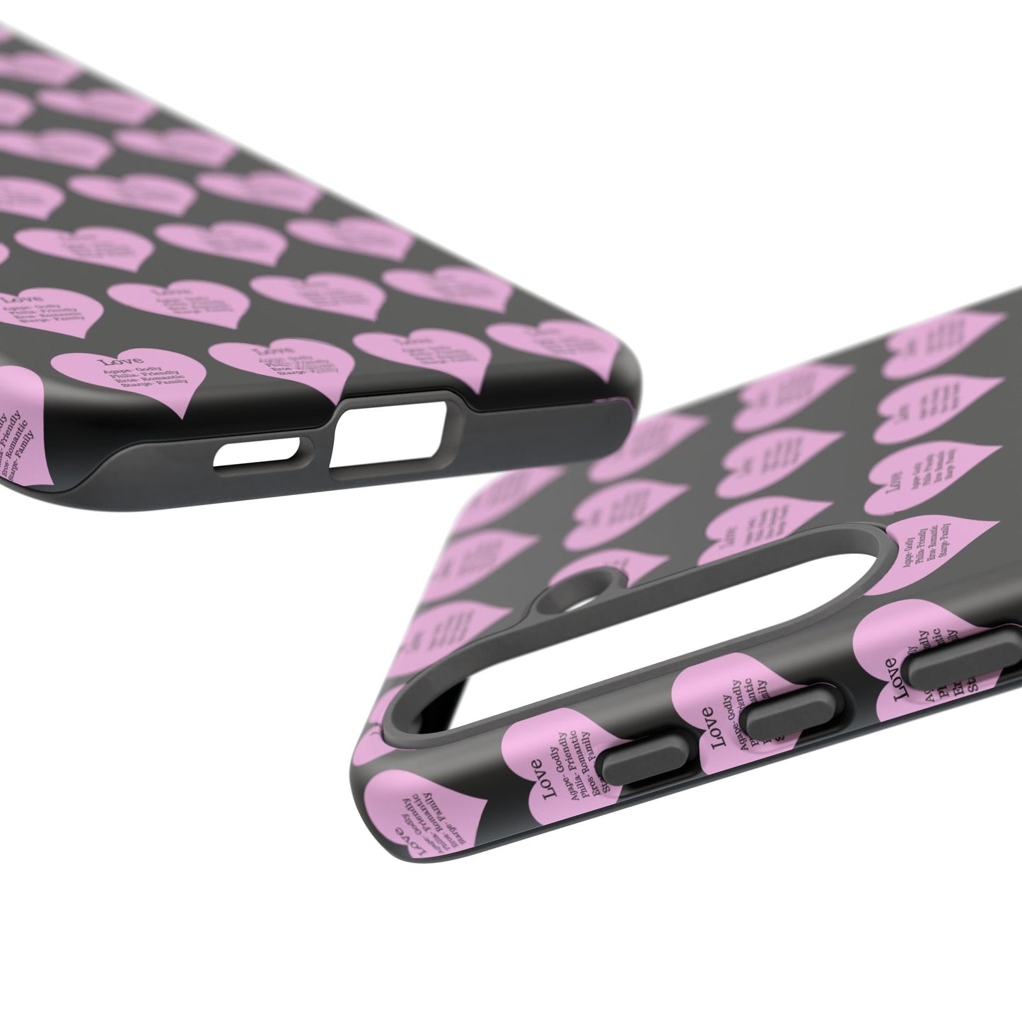 Hearts-A-Flutter Phone Case (Samsung)(Black)