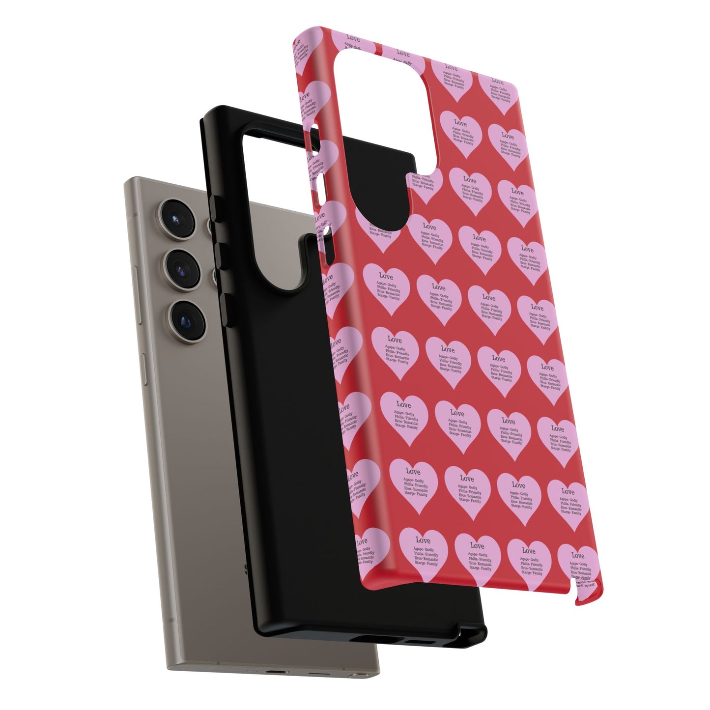 Hearts-A-Flutter Phone Case (Samsung)(Dark red)