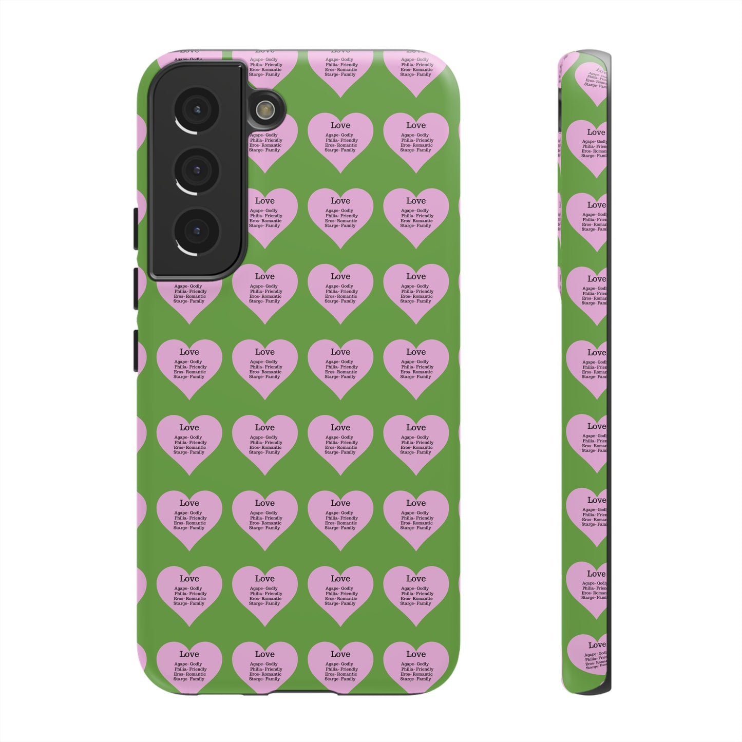 Hearts-A-Flutter Phone Case (Samsung)(Green)