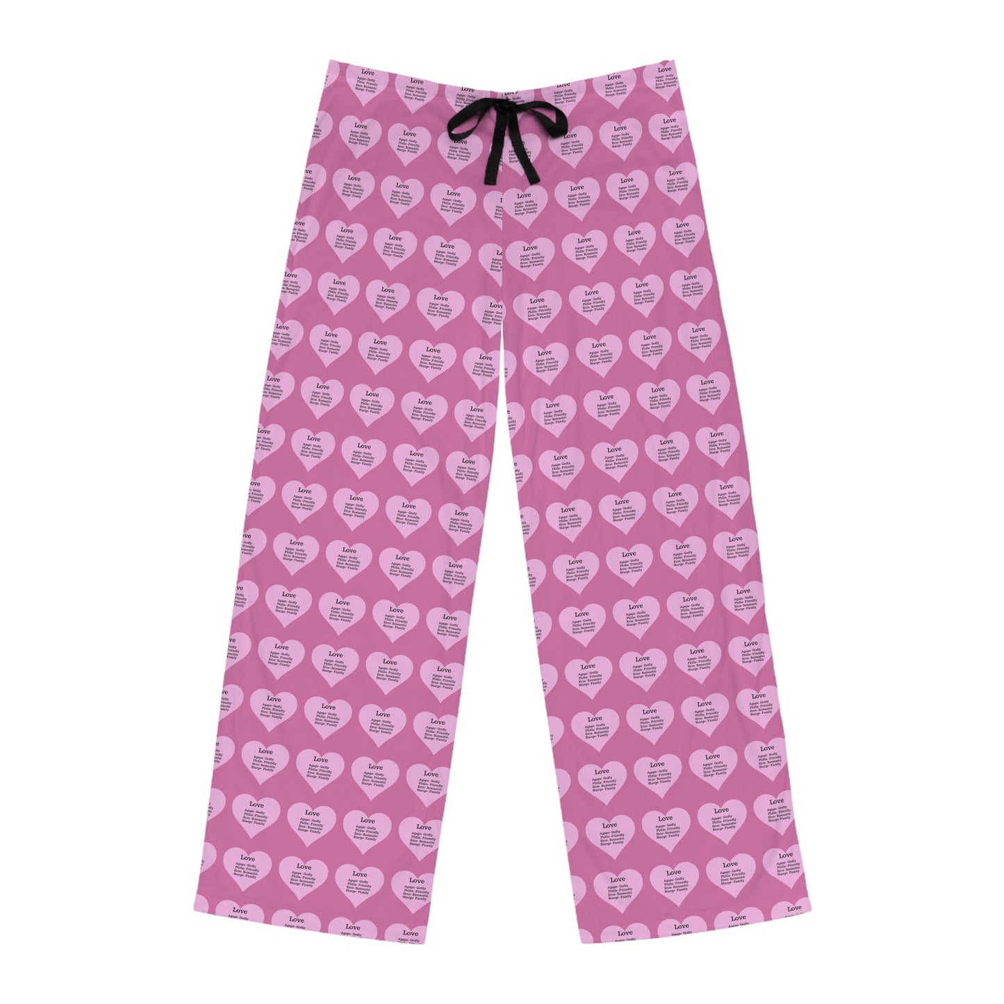 Men's All-Over Print Pajama Pants (Light Pink)