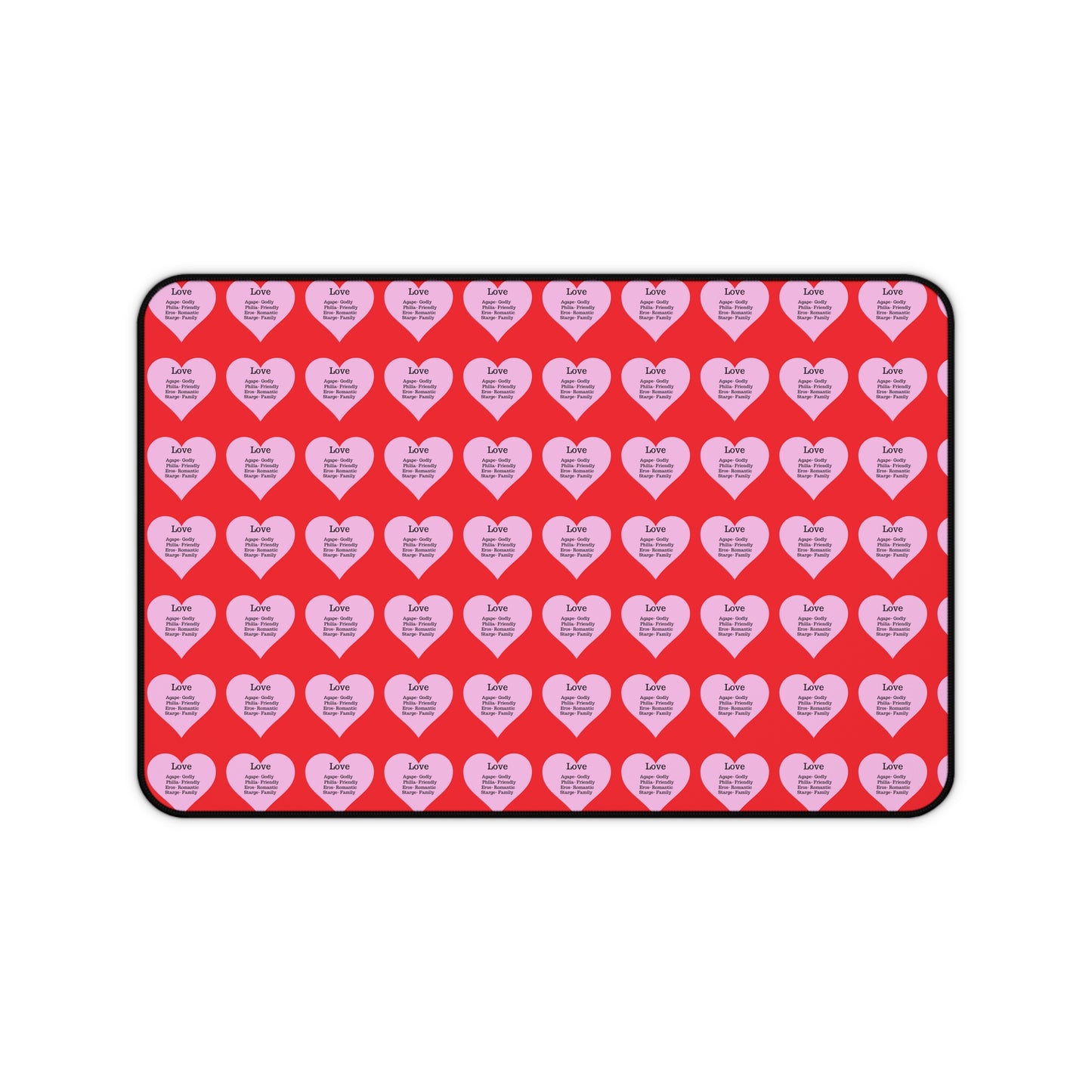Love Hearts Desk Mat (Red)