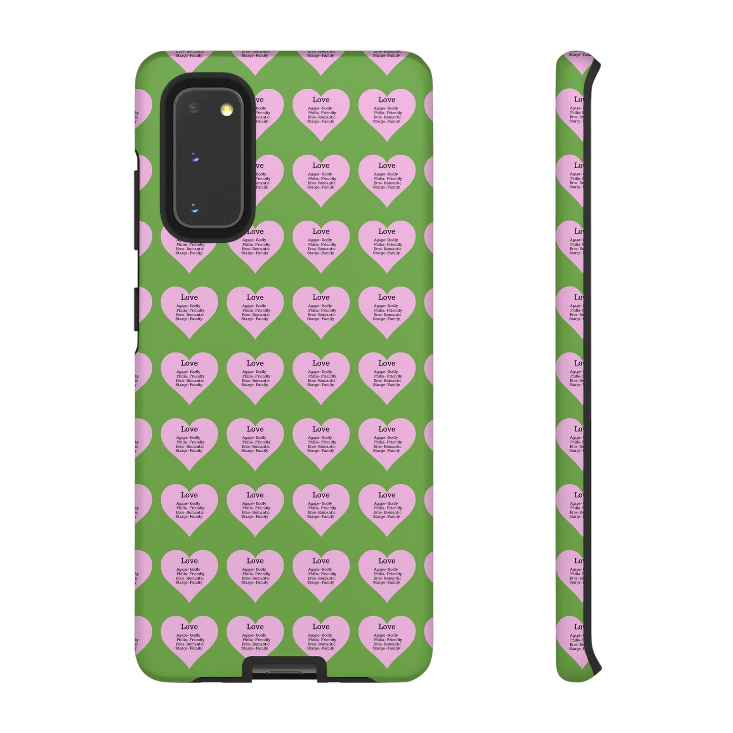 Hearts-A-Flutter Phone Case (Samsung)(Green)