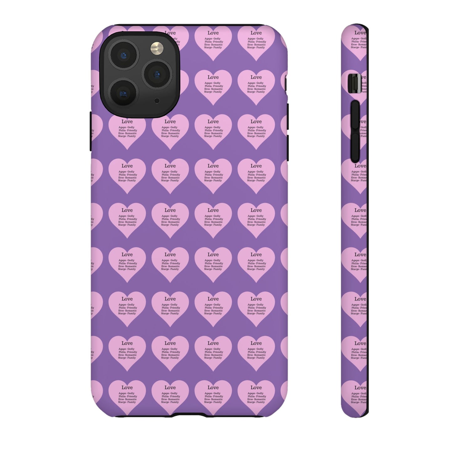 Hearts-A-Flutter Phone Case (iPhone, Google Pixel)(Light purple)