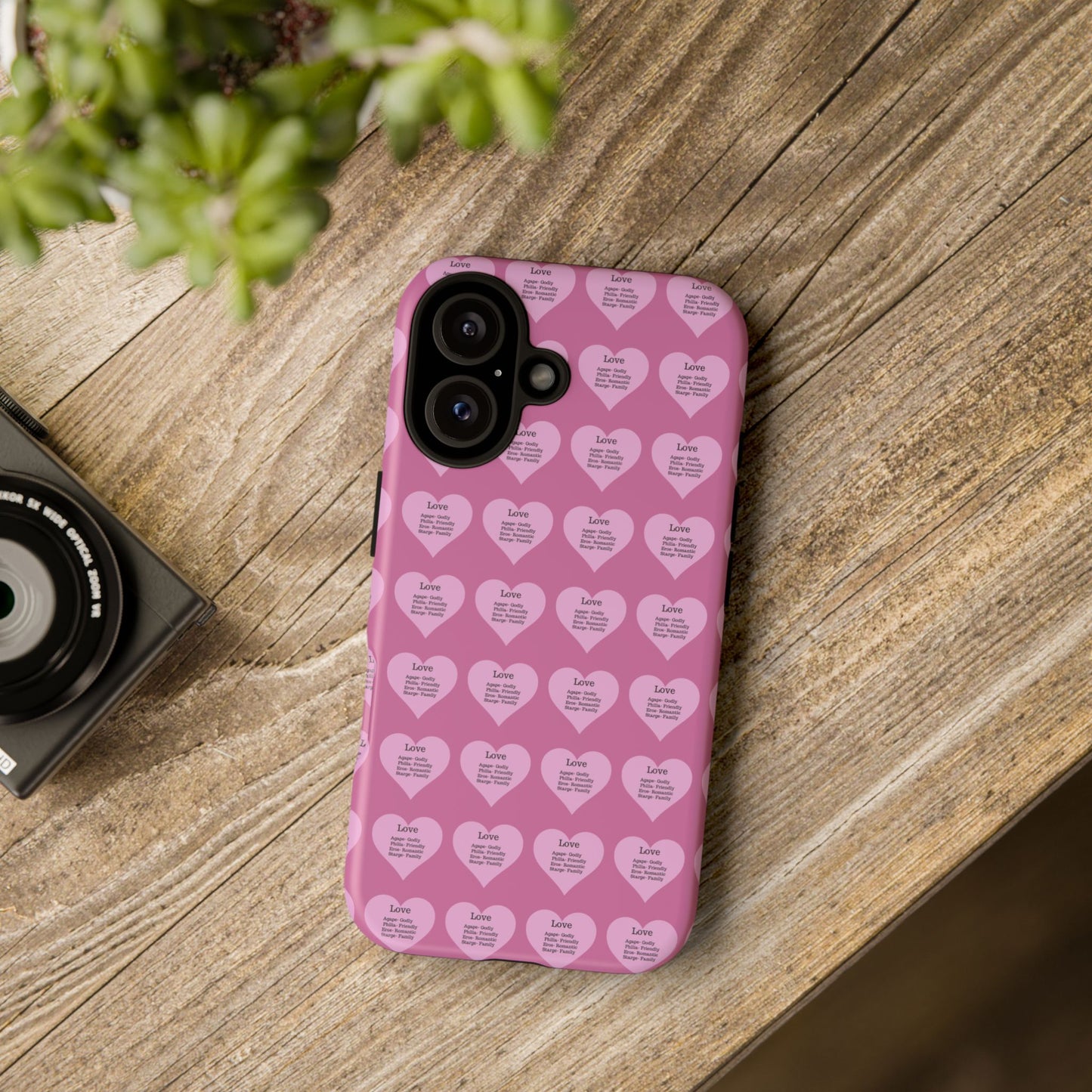 Hearts-A-Flutter Phone Case (iPhone, Google Pixel)(Light pink)