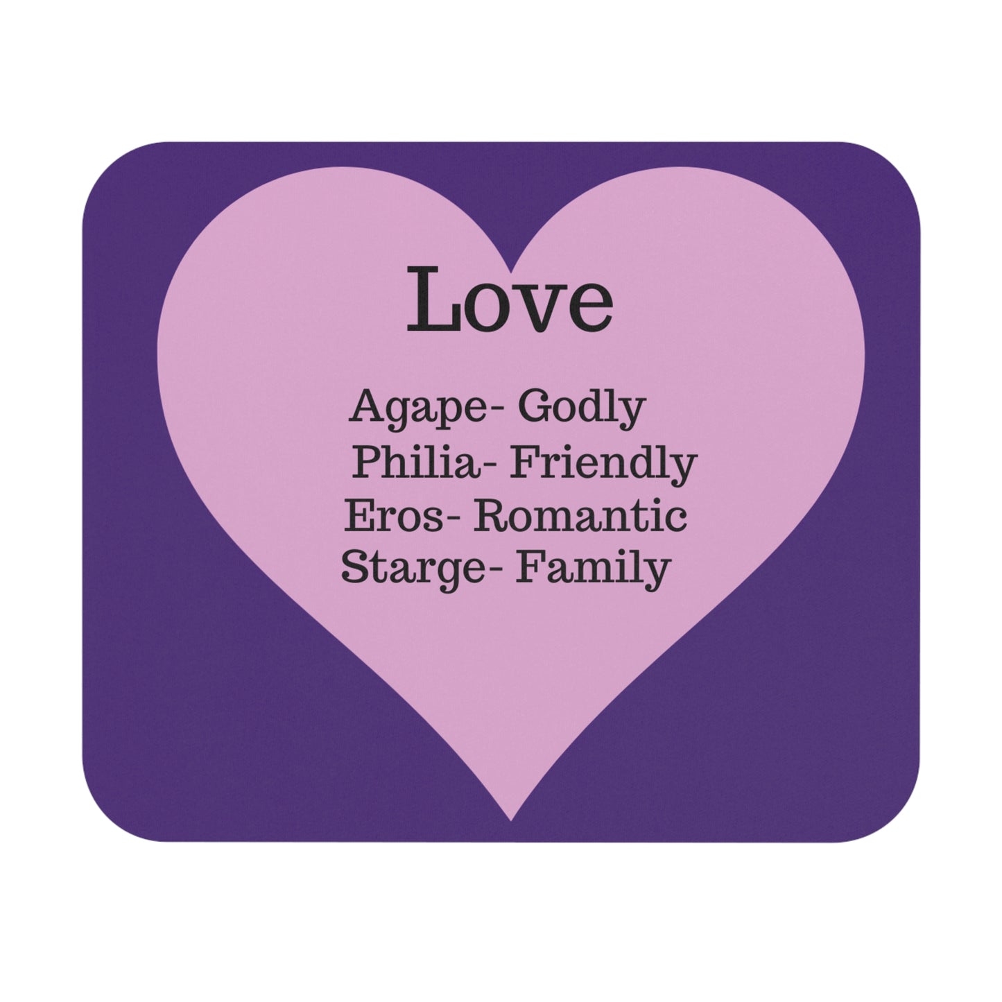 The Four Loves Mouse Pad (Purple)