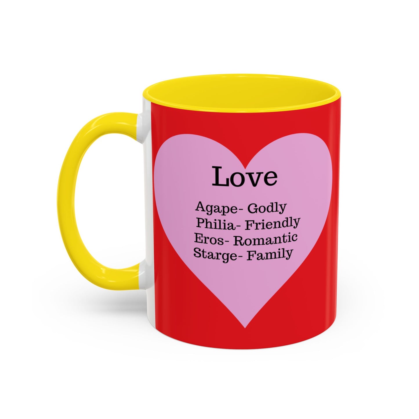 Charming Heart Accent Coffee Mug (Red)