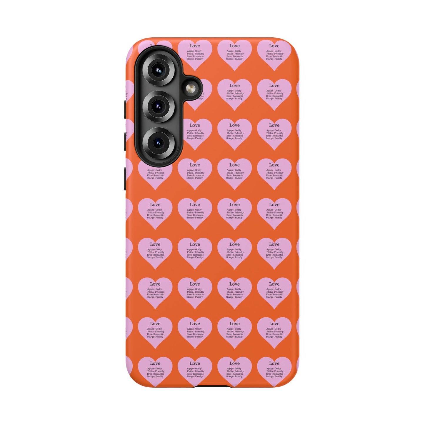 Hearts-A-Flutter Phone Case (Samsung)(Orange)