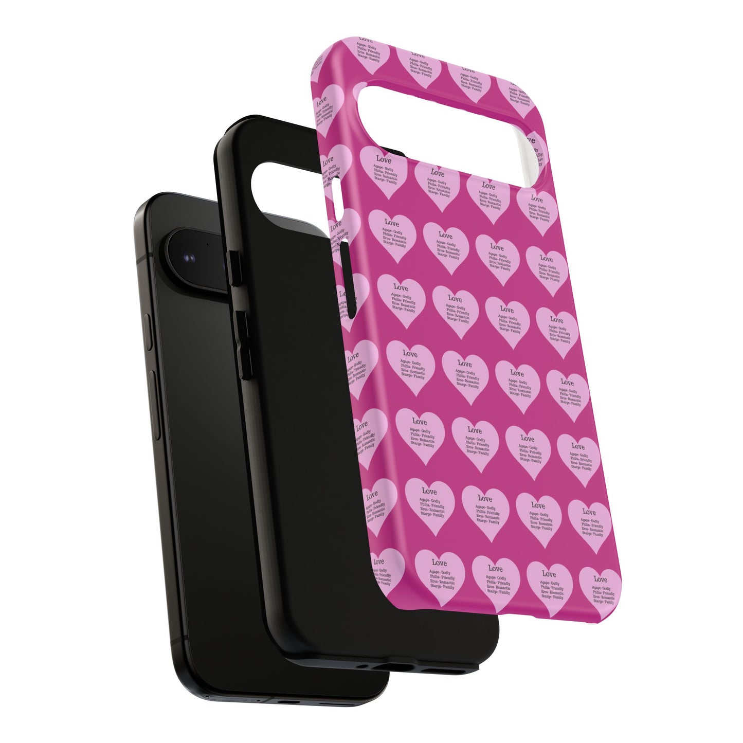 Hearts-A-Flutter Phone Case (iPhone, Google Pixel)(Pink)