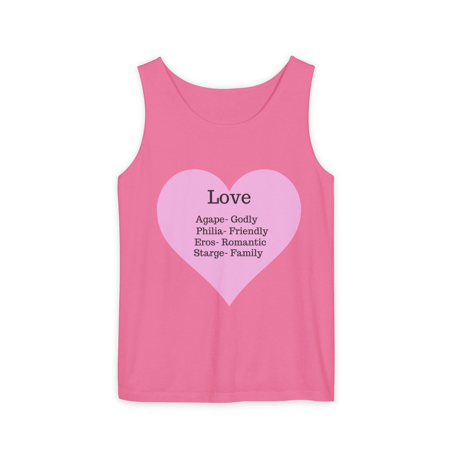 Unisex "Love" Definitions Garment-Dyed Tank Top