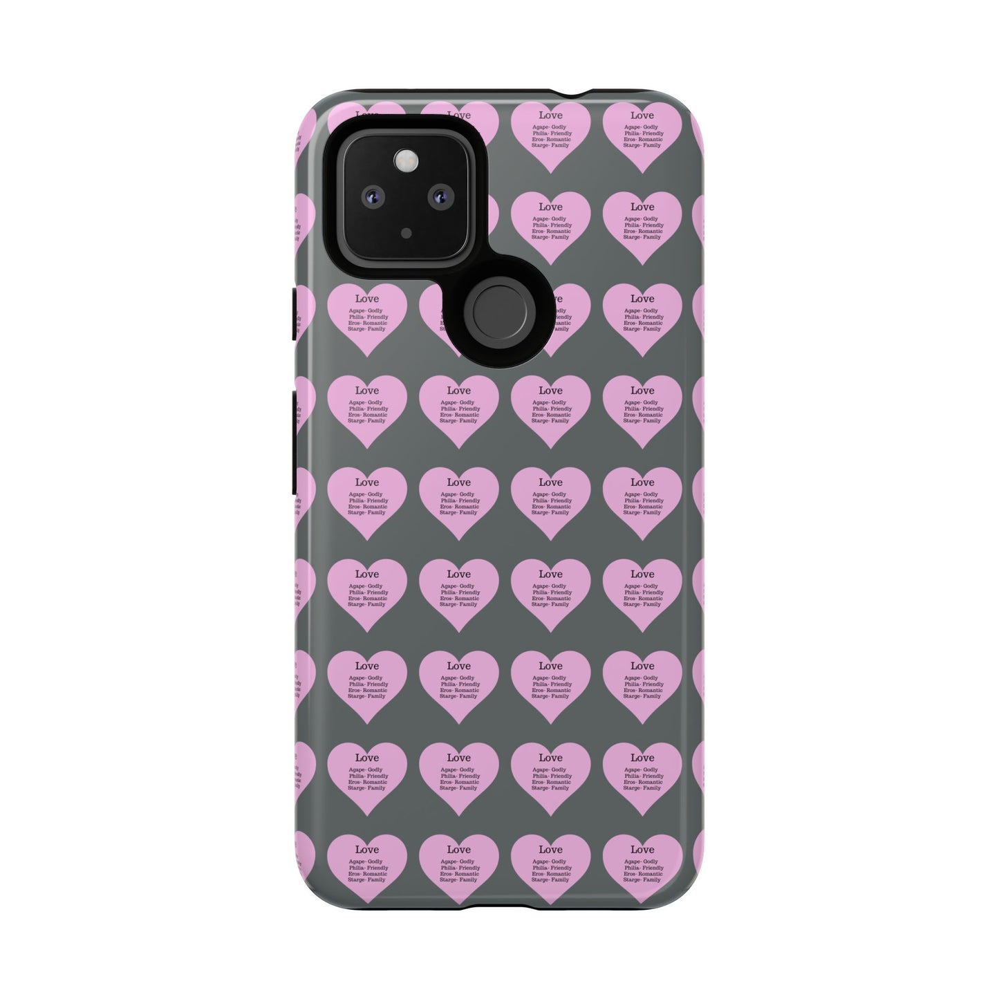Hearts-A-Flutter Phone Case (iPhone, Google Pixel)(Dark grey)
