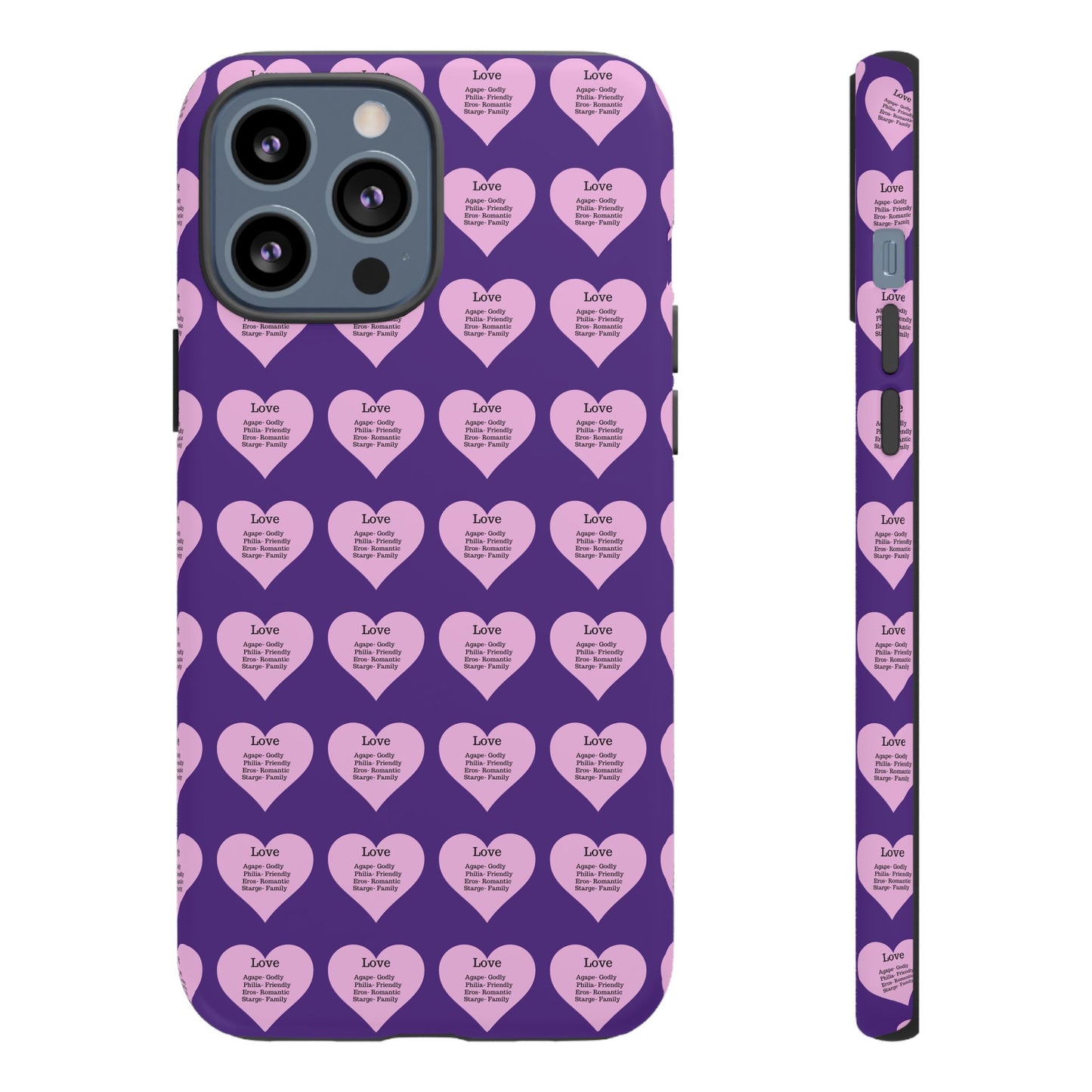 Hearts-A-Flutter Phone Case (iPhone, Google Pixel)(Purple)