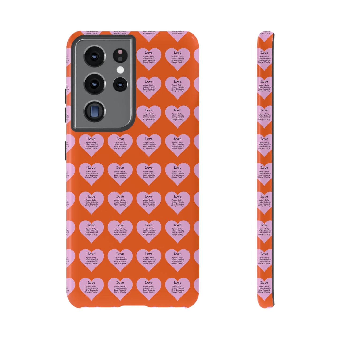 Hearts-A-Flutter Phone Case (Samsung)(Orange)