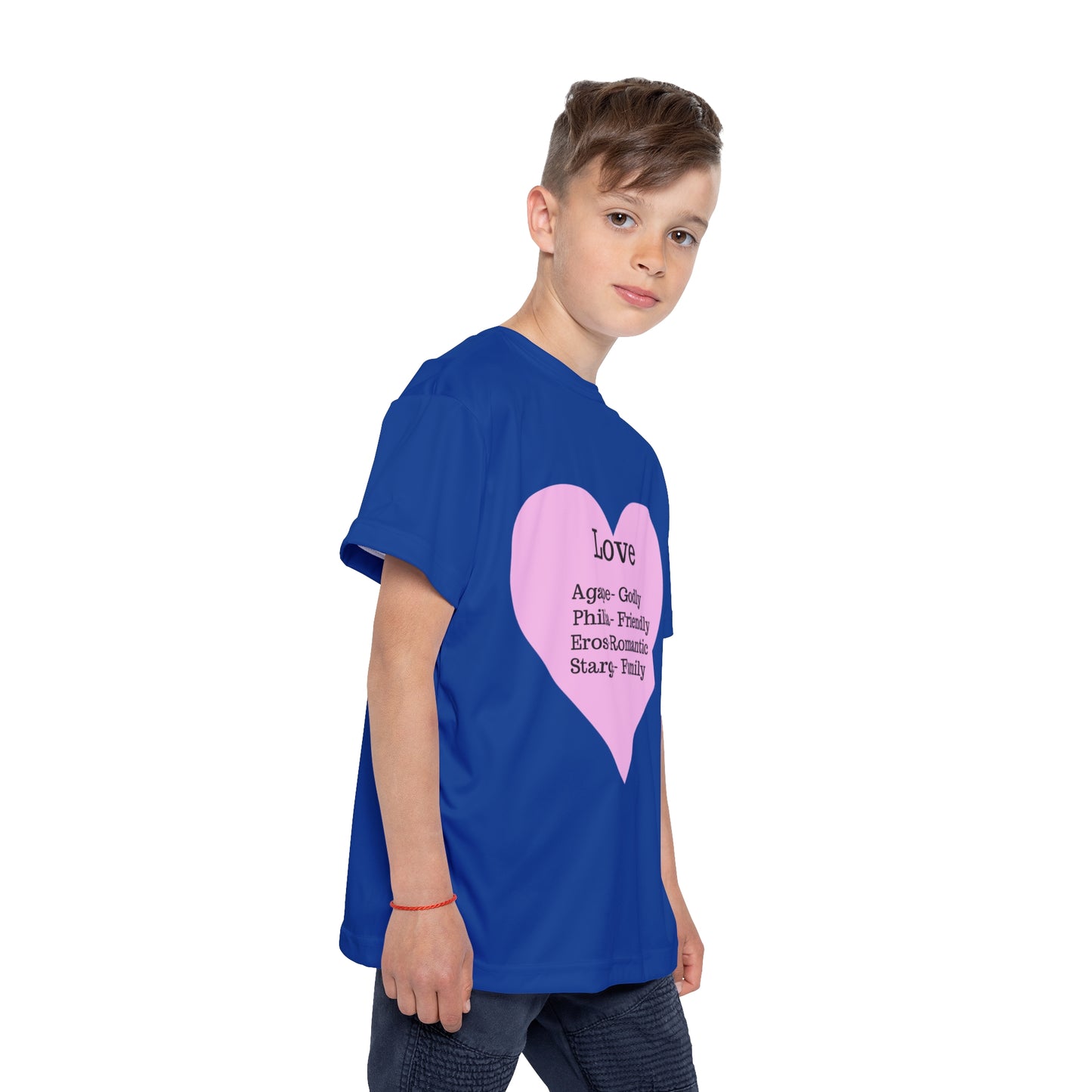 Types of Love Heart Kids Performance Jersey (Dark Blue)