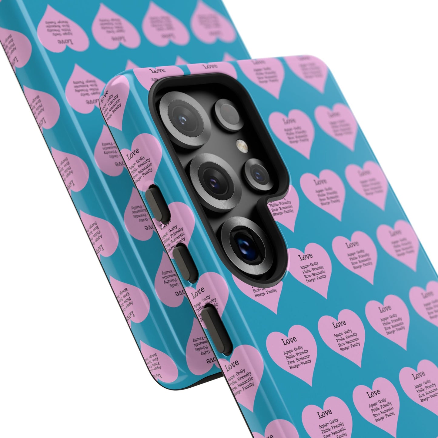 Hearts-A-Flutter Phone Case (Samsung)(Turquoise)