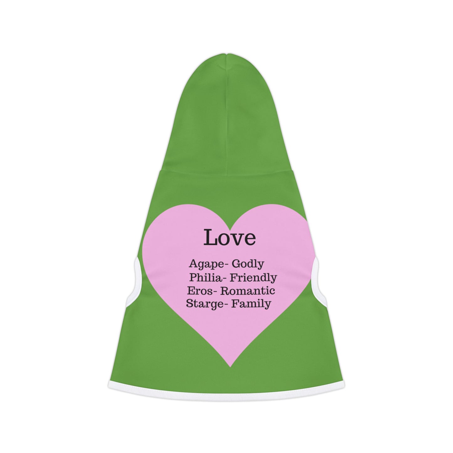 Charming Heart Pet Hoodie (Green)