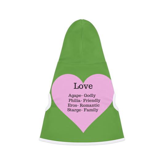 Charming Heart Pet Hoodie (Green)