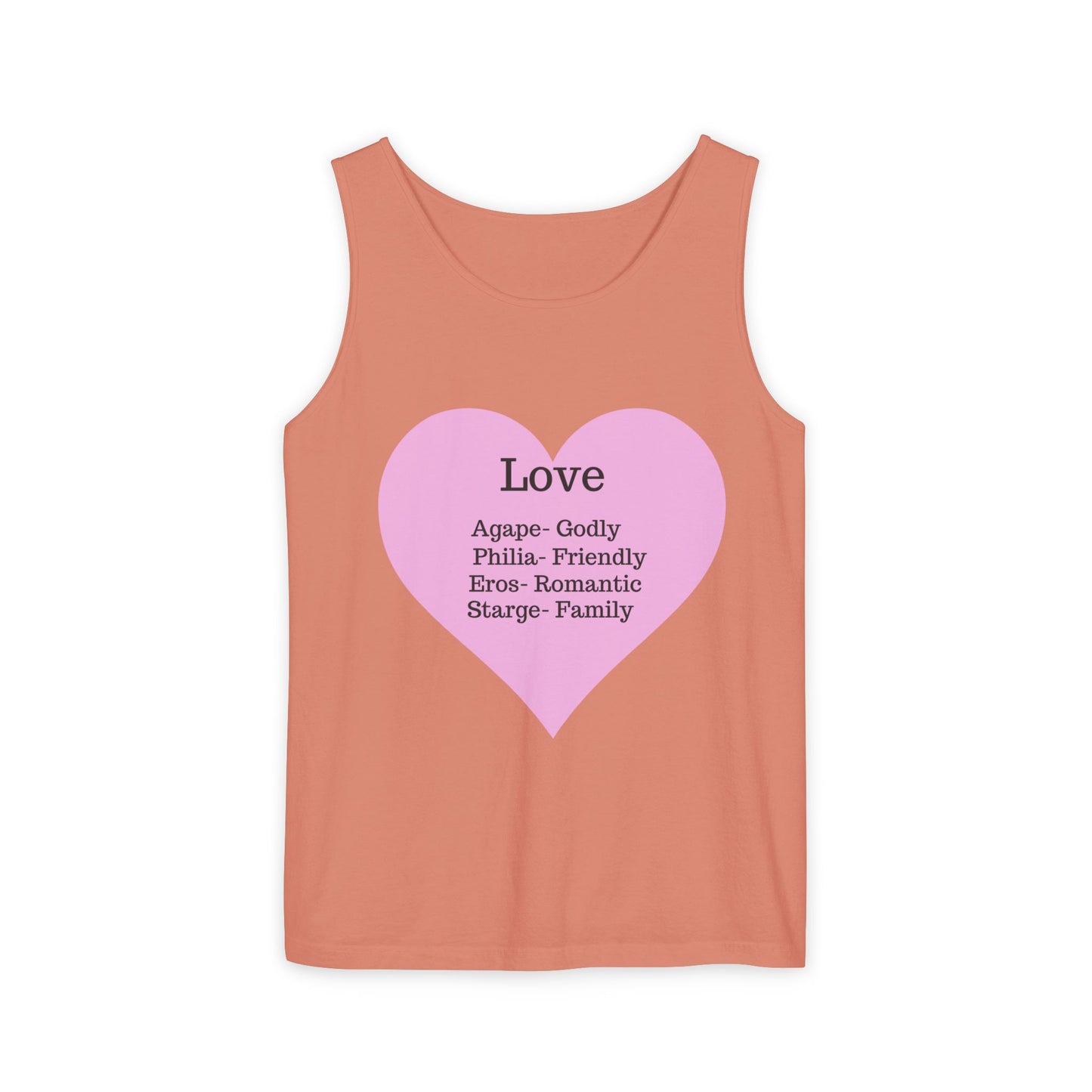Unisex "Love" Definitions Garment-Dyed Tank Top