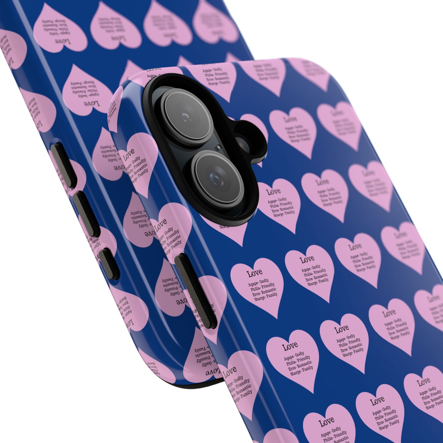 Hearts-A-Flutter Phone Case (iPhone, Google Pixel)(Dark blue)