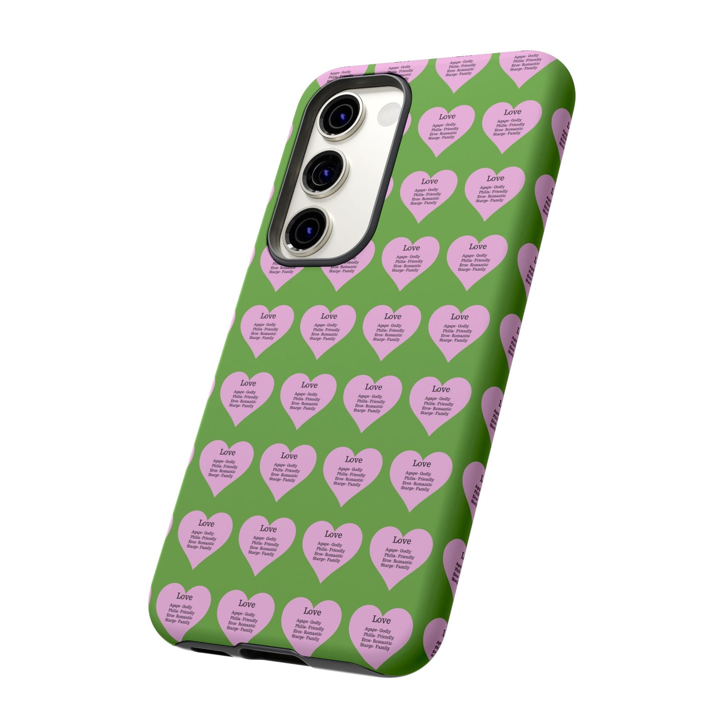 Hearts-A-Flutter Phone Case (Samsung)(Green)
