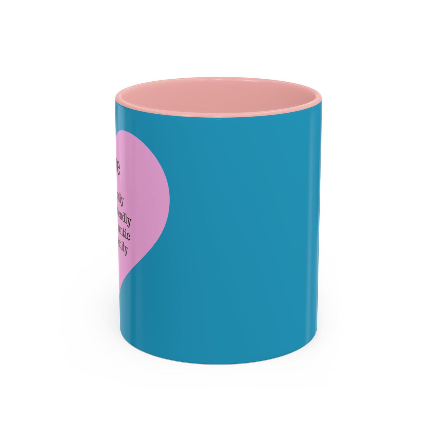 Charming Heart Accent Coffee Mug (Turquoise)