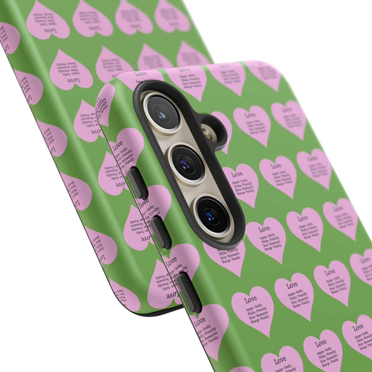 Hearts-A-Flutter Phone Case (Samsung)(Green)