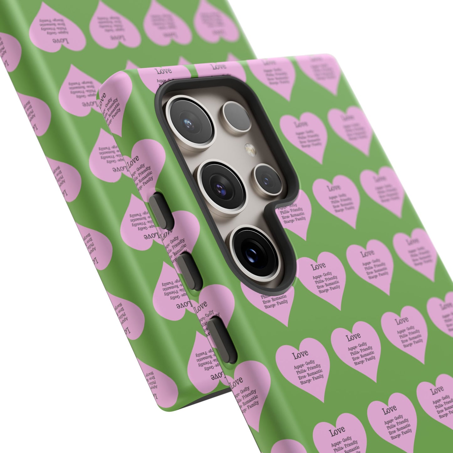 Hearts-A-Flutter Phone Case (Samsung)(Green)