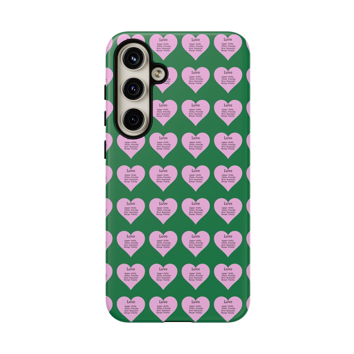 Hearts-A-Flutter Phone Case (Samsung)(Dark green)