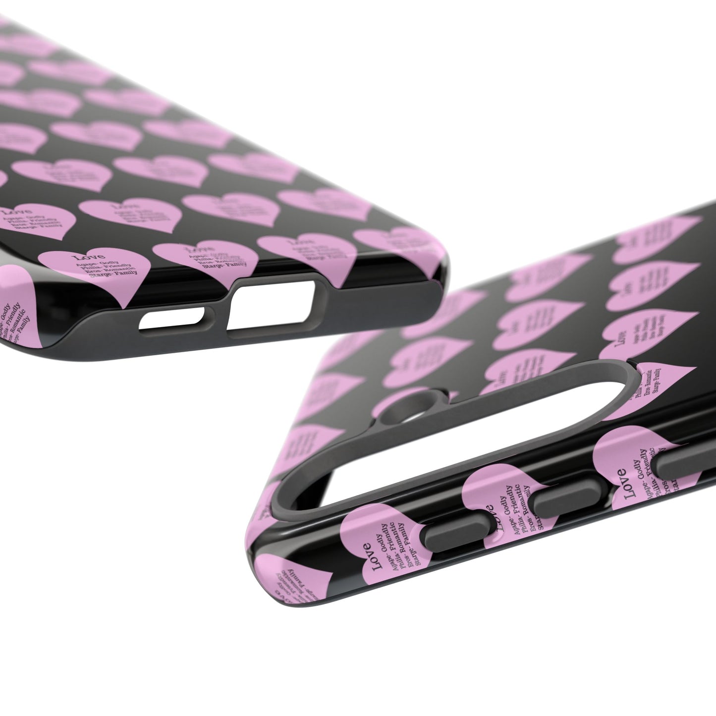 Hearts-A-Flutter Phone Case (Samsung)(Black)