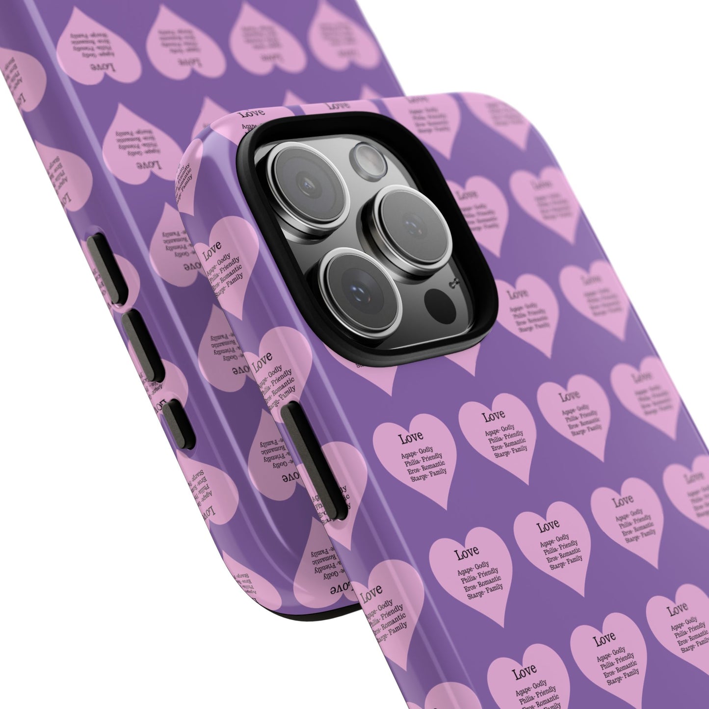 Hearts-A-Flutter Phone Case (iPhone, Google Pixel)(Light purple)