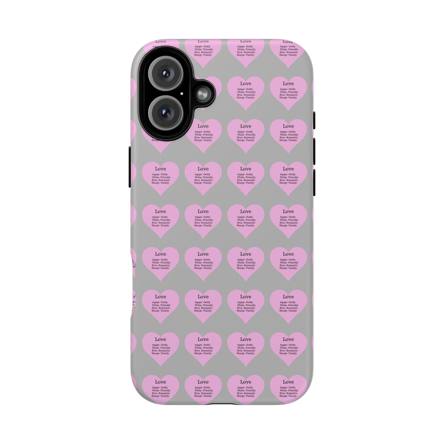 Hearts-A-Flutter Phone Case (iPhone, Google Pixel)(Light grey)