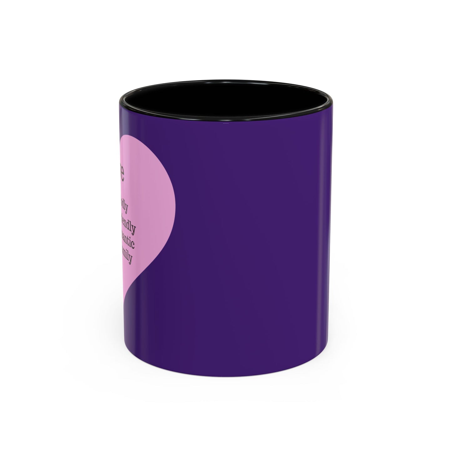 Charming Heart Accent Coffee Mug (Purple)