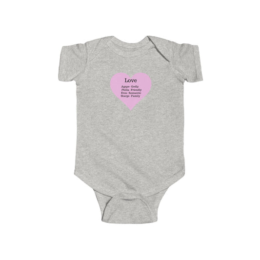 The Meaning of Love Heart Baby Bodysuit