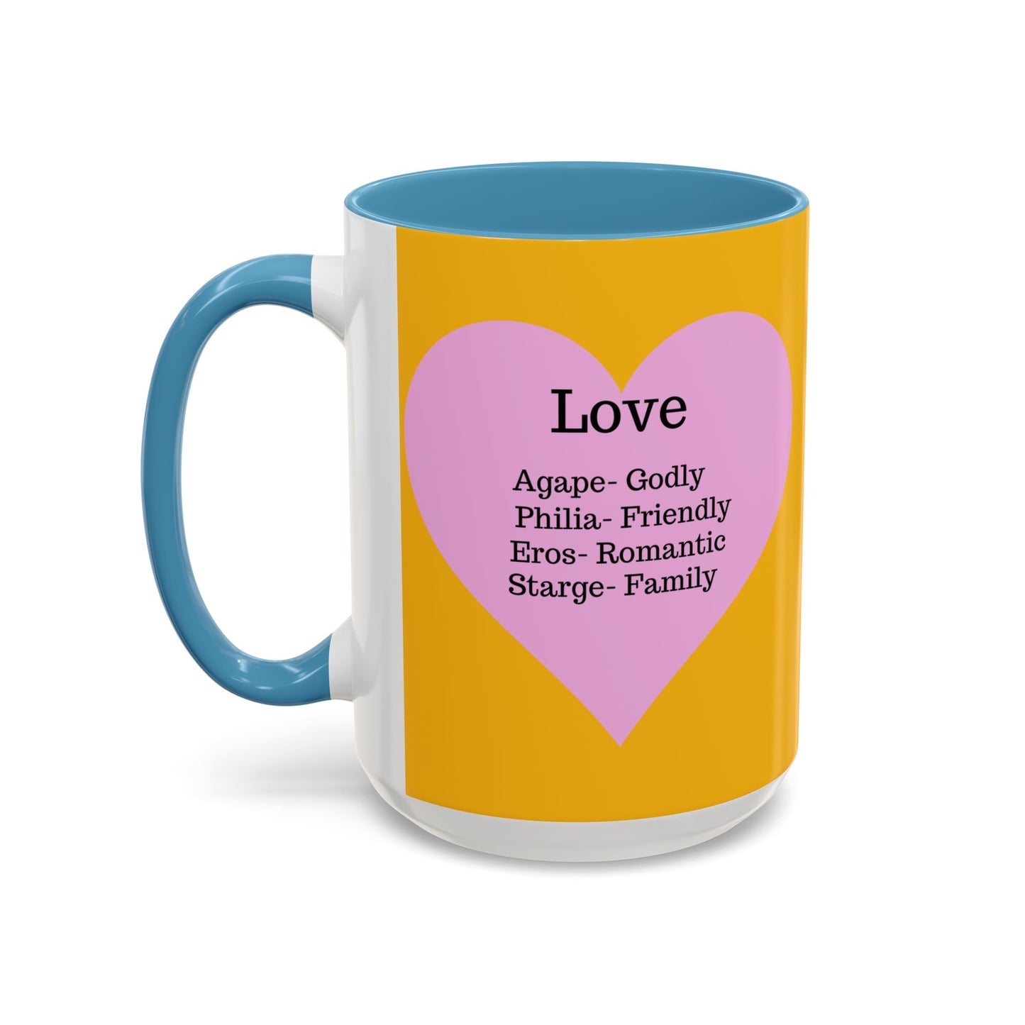 Charming Heart Accent Coffee Mug (Yellow)
