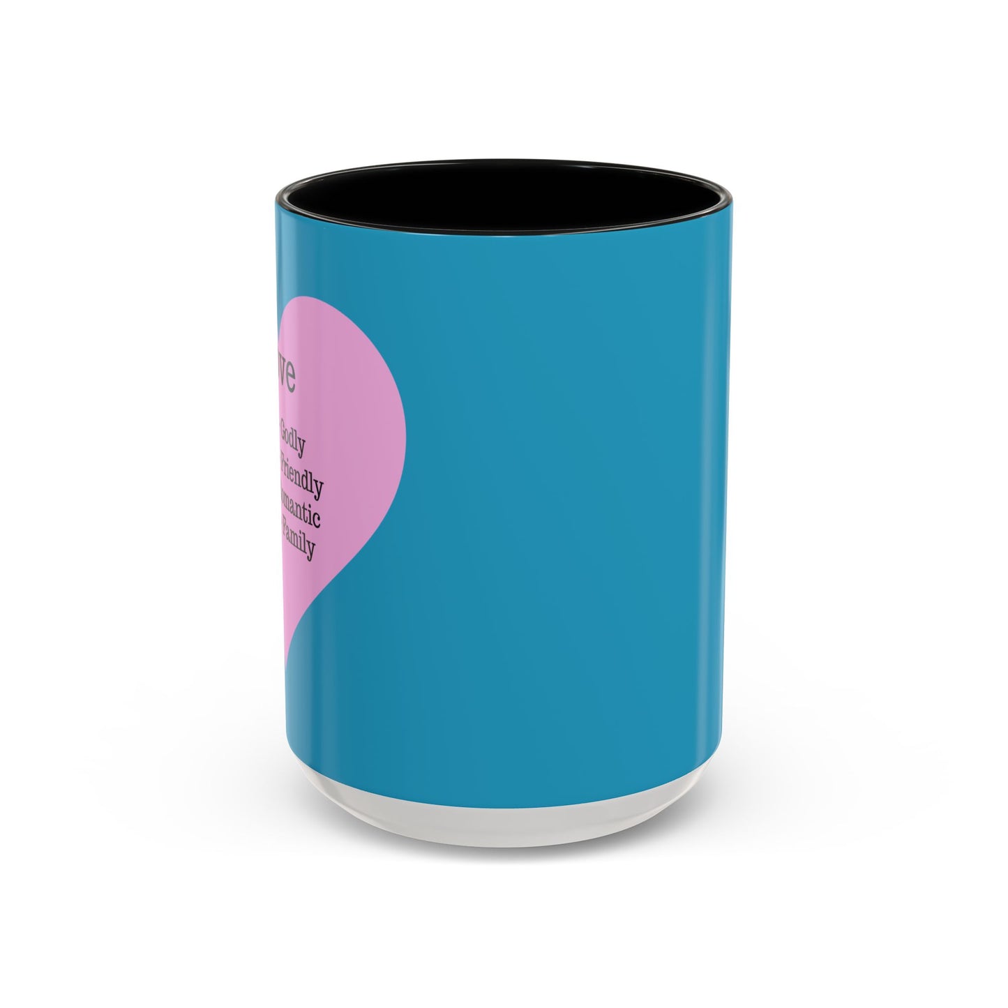 Charming Heart Accent Coffee Mug (Turquoise)