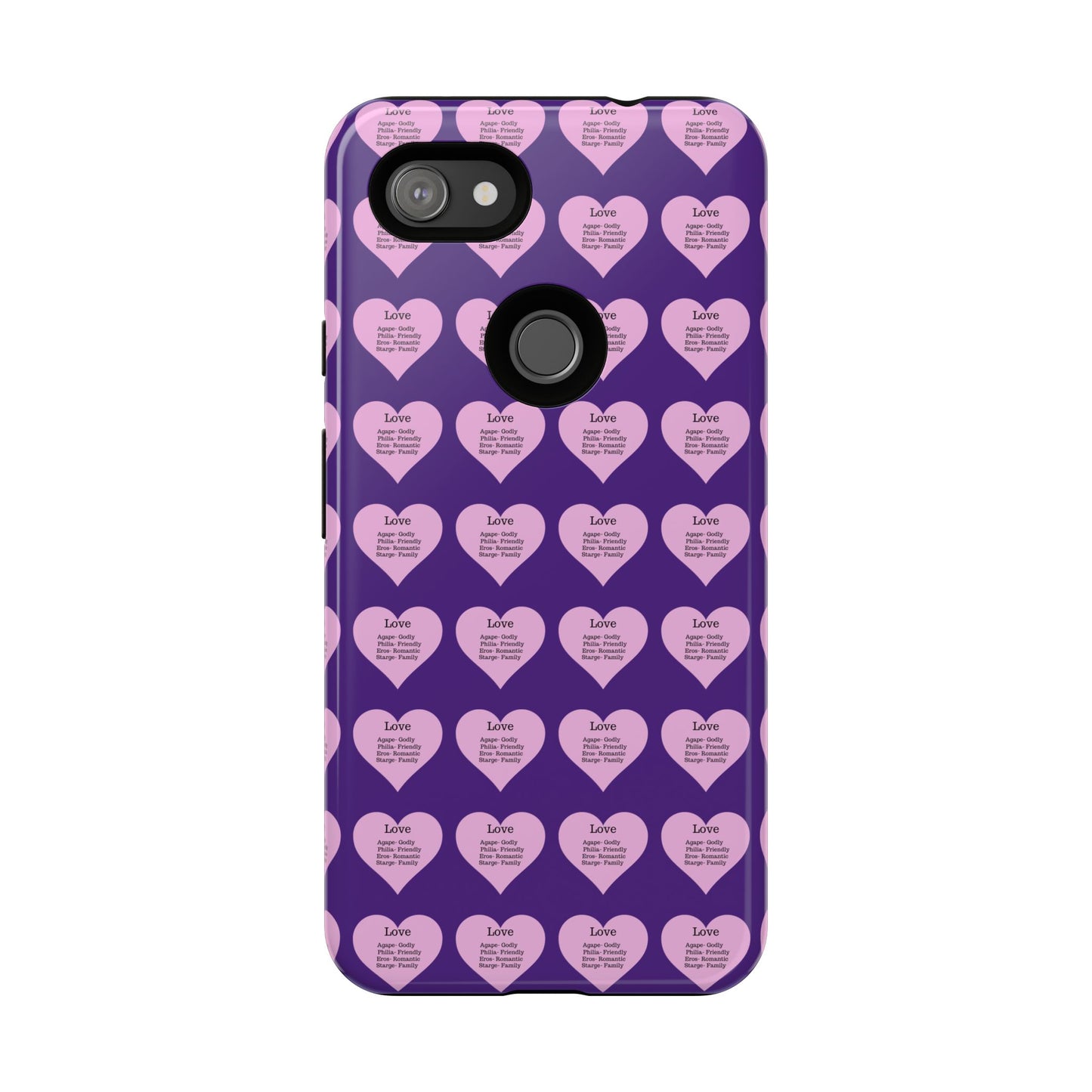 Hearts-A-Flutter Phone Case (iPhone, Google Pixel)(Purple)