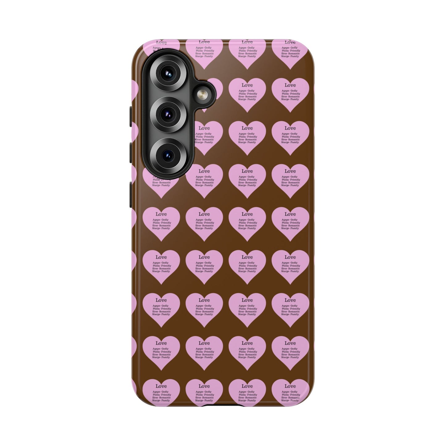 Hearts-A-Flutter Phone Case (Samsung)(Brown)