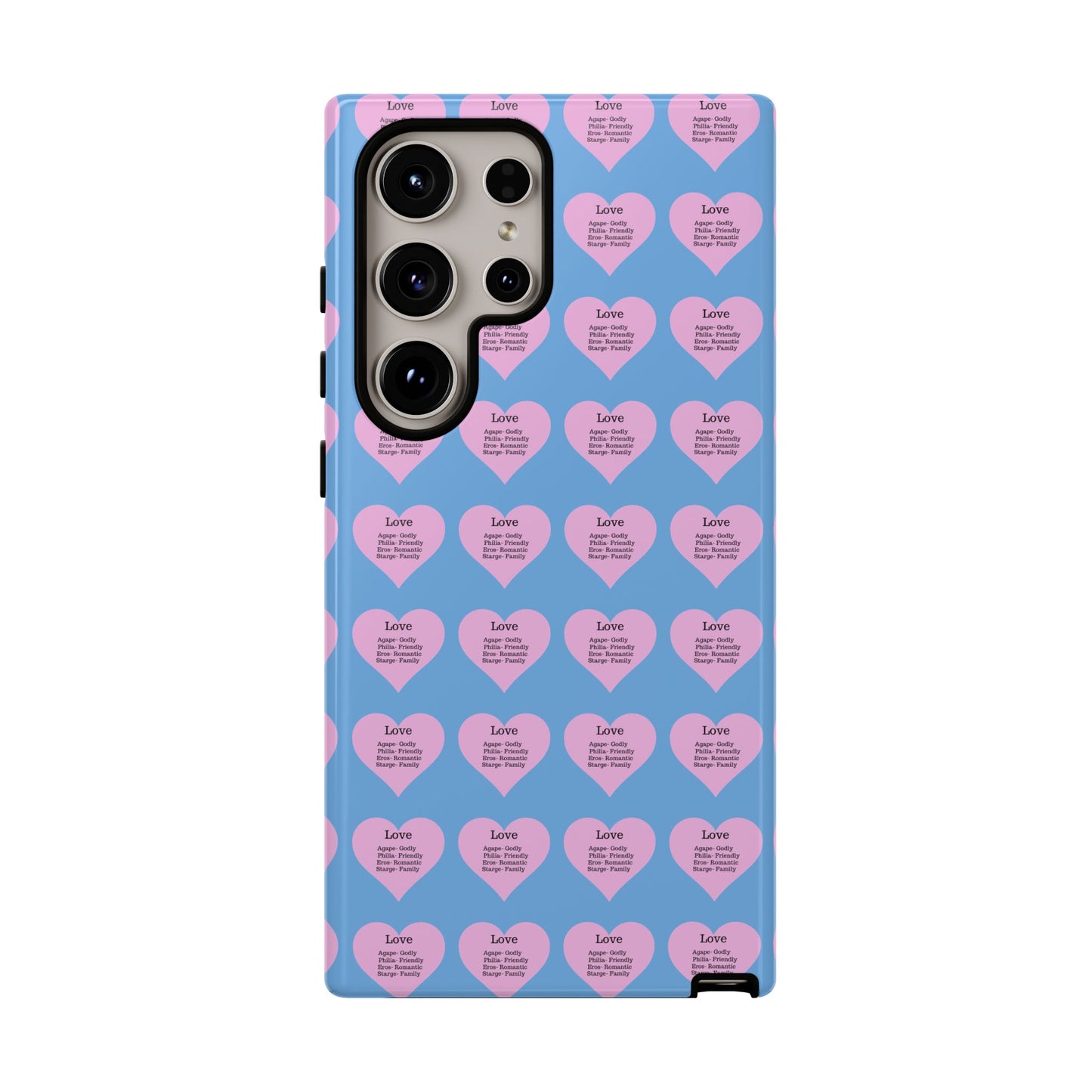 Hearts-A-Flutter Phone Case (Samsung)(Light blue)
