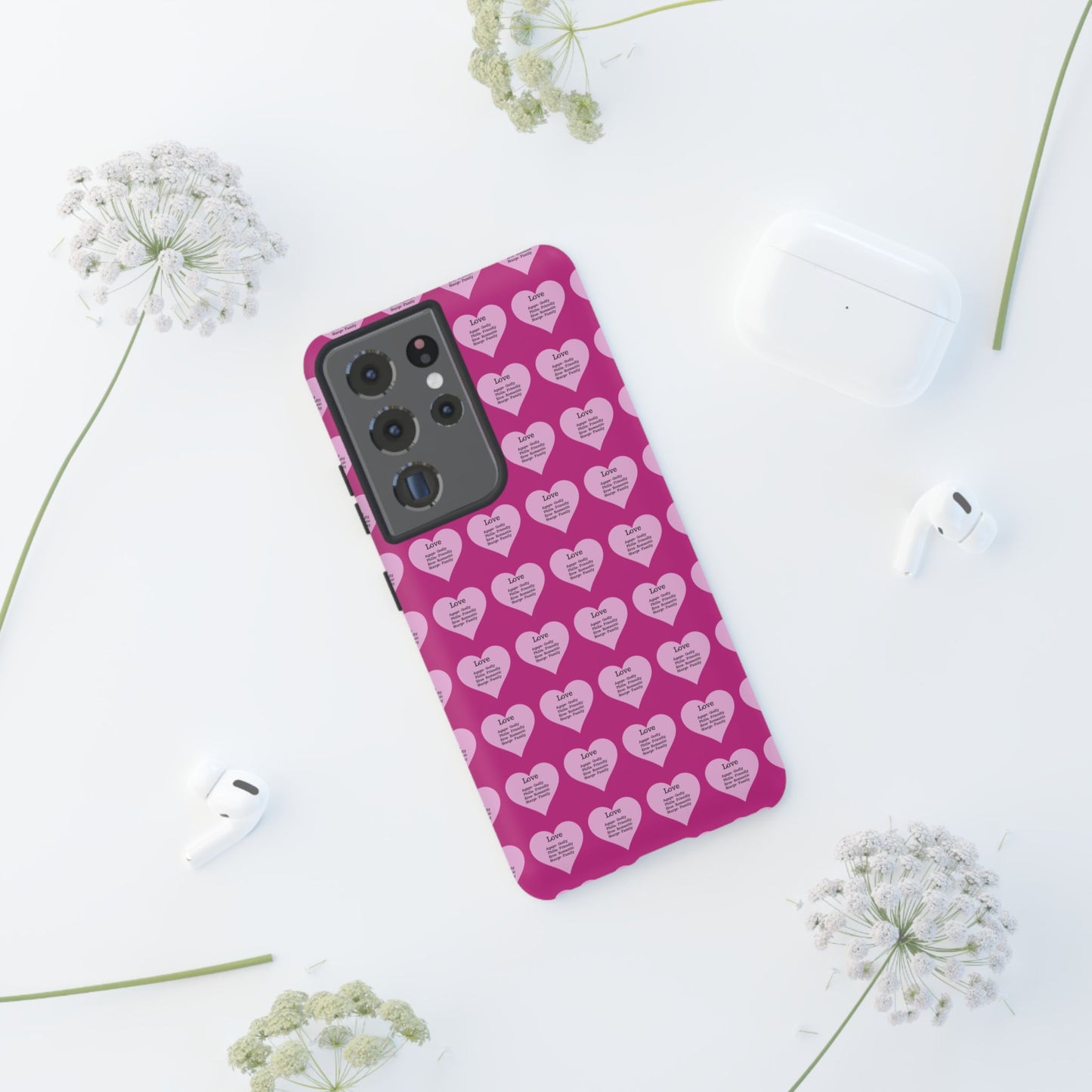 Hearts-A-Flutter Phone Case (Samsung)(Pink)