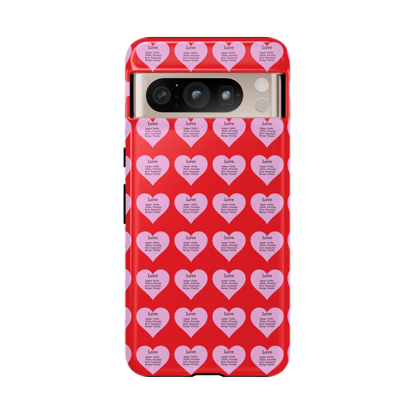 Hearts-A-Flutter Phone Case (iPhone, Google Pixel)(Red)