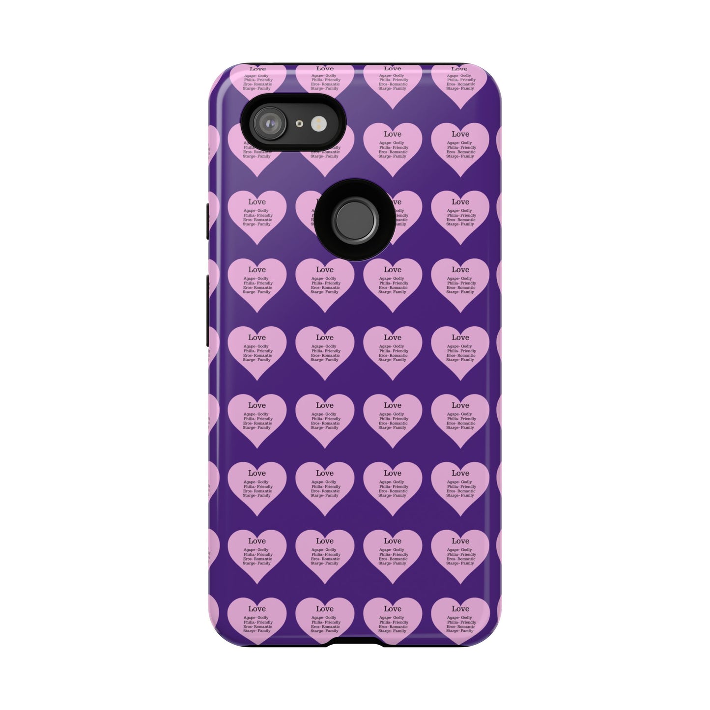 Hearts-A-Flutter Phone Case (iPhone, Google Pixel)(Purple)