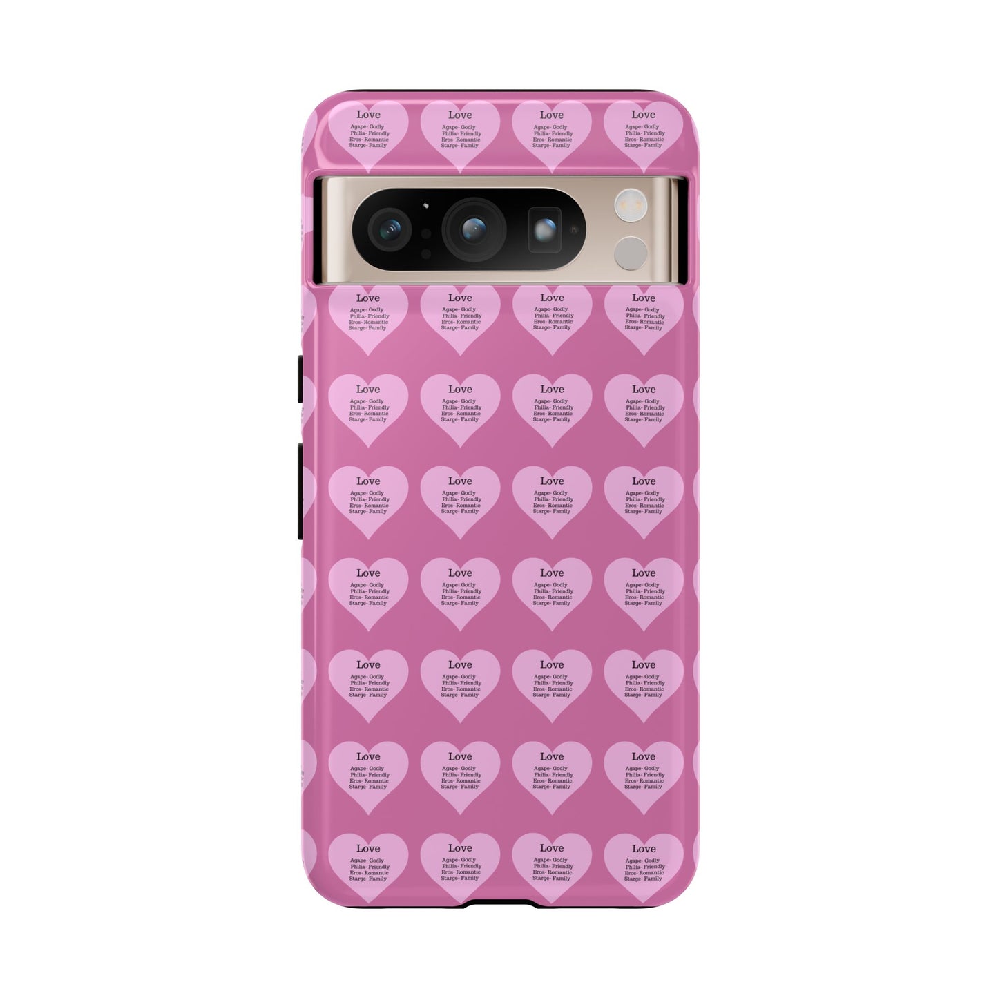 Hearts-A-Flutter Phone Case (iPhone, Google Pixel)(Light pink)