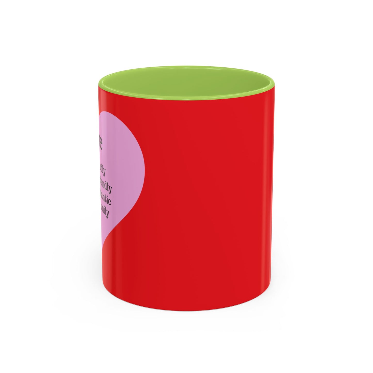 Charming Heart Accent Coffee Mug (Red)