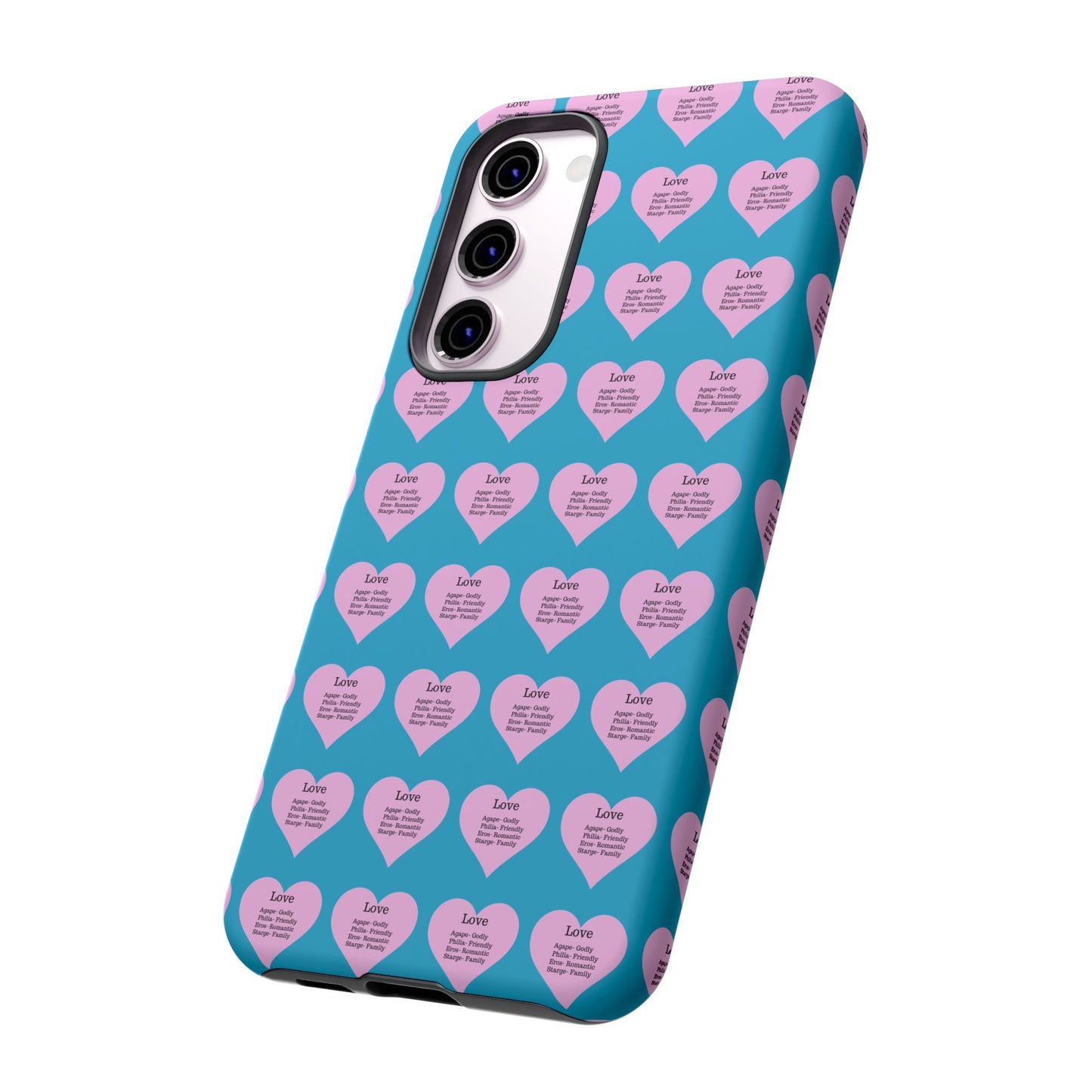 Hearts-A-Flutter Phone Case (Samsung)(Turquoise)