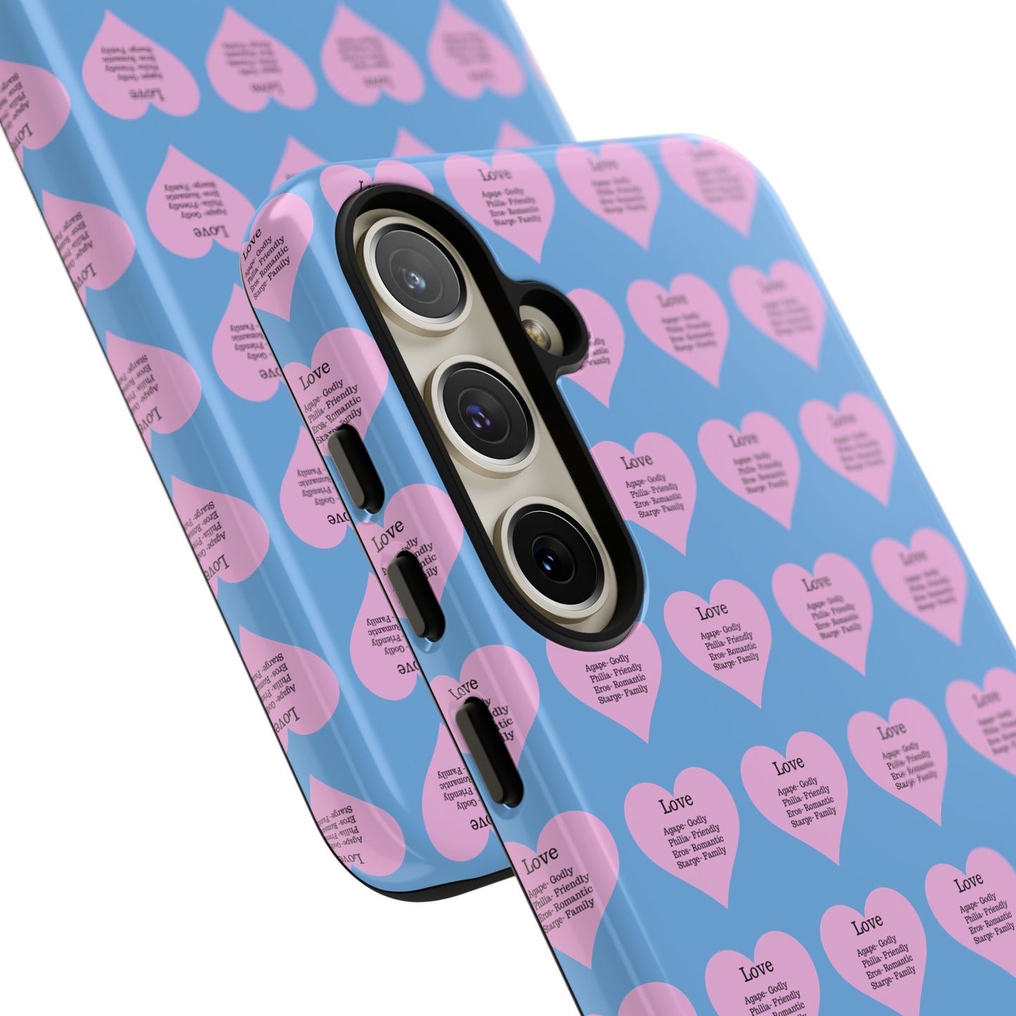 Hearts-A-Flutter Phone Case (Samsung)(Light blue)