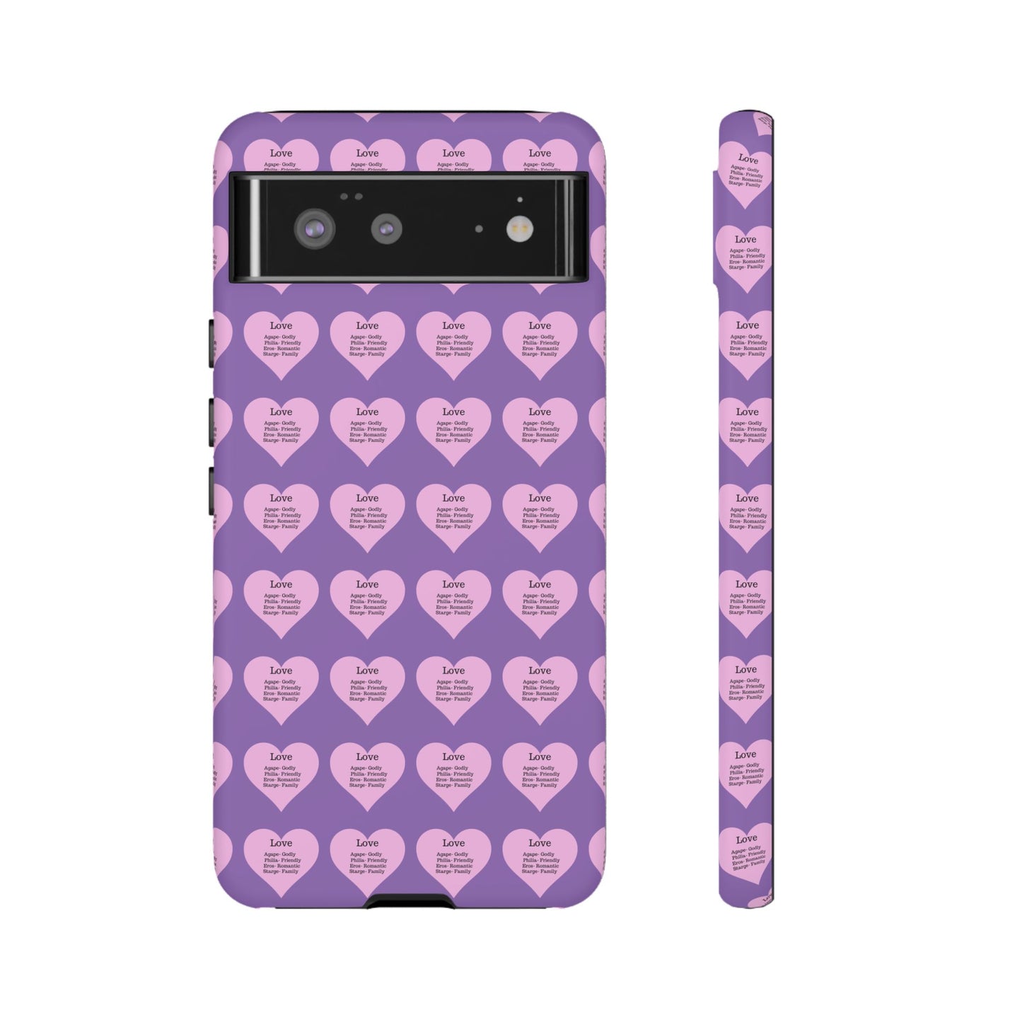 Hearts-A-Flutter Phone Case (iPhone, Google Pixel)(Light purple)