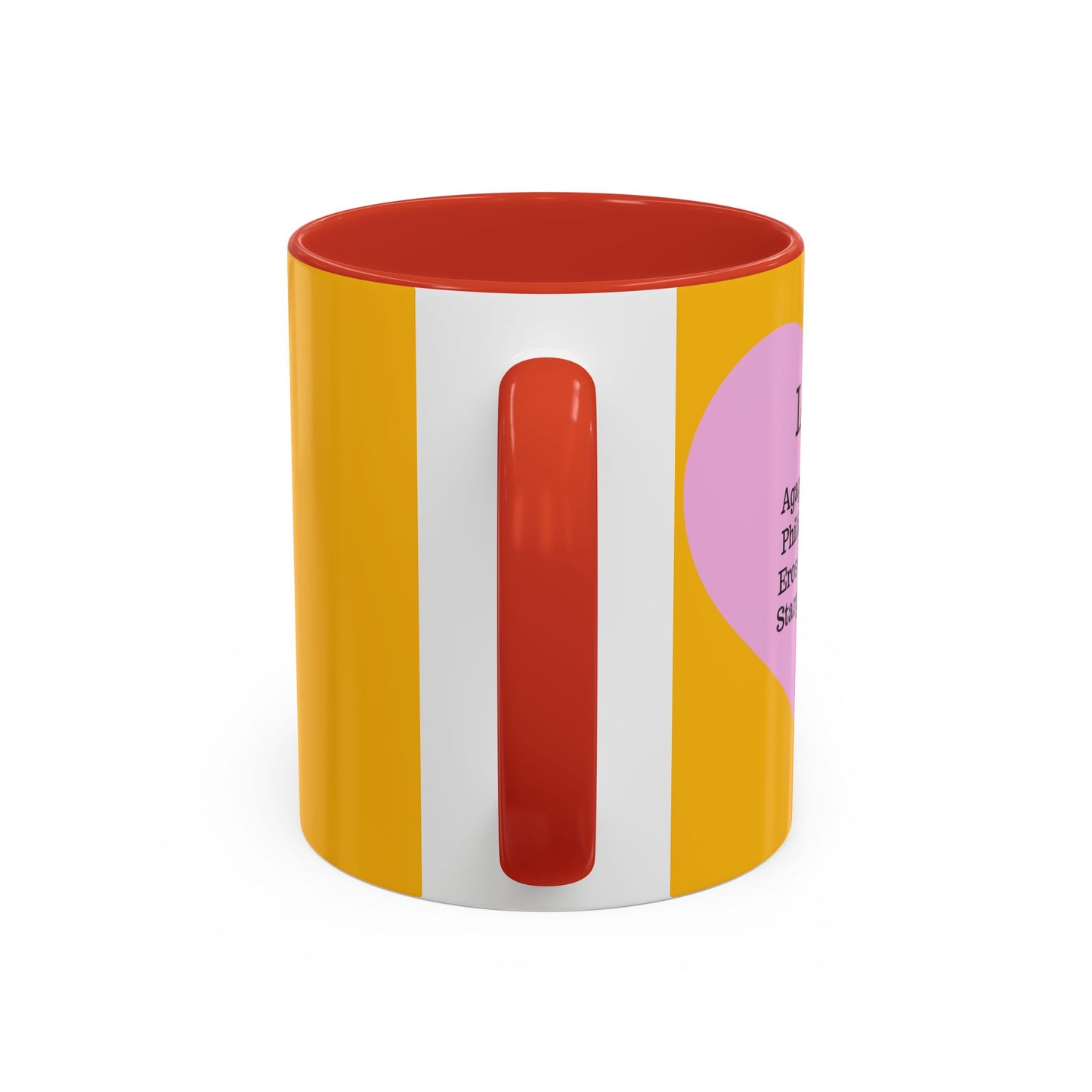 Charming Heart Accent Coffee Mug (Yellow)