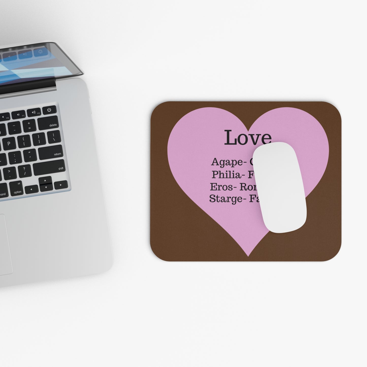 The Four Loves Mouse Pad (Brown)