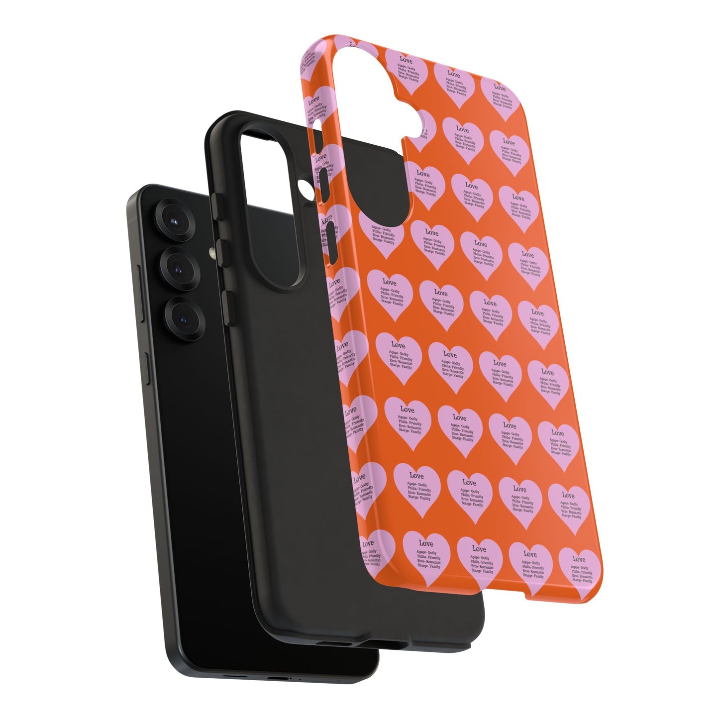 Hearts-A-Flutter Phone Case (Samsung)(Orange)